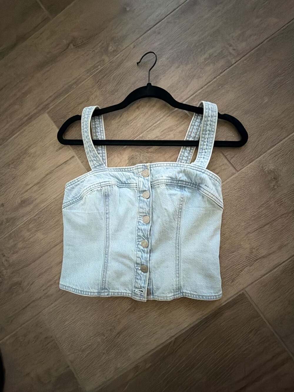 Levi's Drea Tank Top Size S Light Wash Denim
